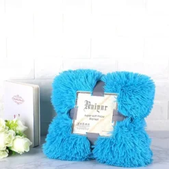 Soft Fuzzy Faux Fur Throw Blankets,Solid Reversible Lightweight Long Hair Shaggy Blanket,Fluffy Cozy Plush Comfy Microfiber Fleece Blankets Decoration for Couch Sofa Bed