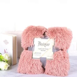Soft Fuzzy Faux Fur Throw Blankets,Solid Reversible Lightweight Long Hair Shaggy Blanket,Fluffy Cozy Plush Comfy Microfiber Fleece Blankets Decoration for Couch Sofa Bed