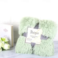 Soft Fuzzy Faux Fur Throw Blankets,Solid Reversible Lightweight Long Hair Shaggy Blanket,Fluffy Cozy Plush Comfy Microfiber Fleece Blankets Decoration for Couch Sofa Bed