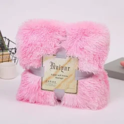 Soft Fuzzy Faux Fur Throw Blankets,Solid Reversible Lightweight Long Hair Shaggy Blanket,Fluffy Cozy Plush Comfy Microfiber Fleece Blankets Decoration for Couch Sofa Bed