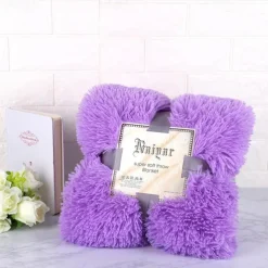 Soft Fuzzy Faux Fur Throw Blankets,Solid Reversible Lightweight Long Hair Shaggy Blanket,Fluffy Cozy Plush Comfy Microfiber Fleece Blankets Decoration for Couch Sofa Bed