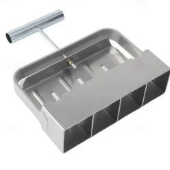 Soil Blocker, 4 Cell Soil Block Maker 2 Inch with 3 Sizes Seed Pins, Seed Handheld Block Maker with Comfortable Handle, Garden Blocking Tools for Seedings, Cuttings, Greenhouses