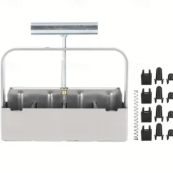 Soil Blocker, 4 Cell Soil Block Maker 2 Inch with 3 Sizes Seed Pins, Seed Handheld Block Maker with Comfortable Handle, Garden Blocking Tools for Seedings, Cuttings, Greenhouses