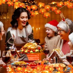 Solar 3D Pumpkin Maple Leaf String Lights 6.5m 30LED Outdoor Waterproof Garden Light Autumn Thanksgiving Christmas Wedding Party Holiday Yard Home Balcony Decoration