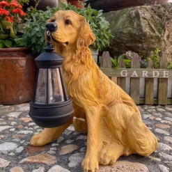 Solar Dog Lights Outdoor, Waterproof Garden Decor Solar-Powered Lawn Lamp for Landscape, Yard and Outdoor Ornaments