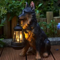 Solar Dog Lights Outdoor, Waterproof Garden Decor Solar-Powered Lawn Lamp for Landscape, Yard and Outdoor Ornaments