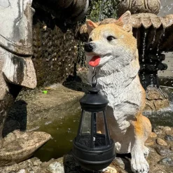 Solar Dog Lights Outdoor, Waterproof Garden Decor Solar-Powered Lawn Lamp for Landscape, Yard and Outdoor Ornaments