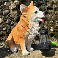 Solar Dog Lights Outdoor, Waterproof Garden Decor Solar-Powered Lawn Lamp for Landscape, Yard and Outdoor Ornaments