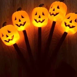 Solar Evil Pumpkin Patio Lights Spooky Glow to Your Outdoor Jack O Lantern Decor Pumpkin Skull Ghost for Halloween Thanksgiving Holidays