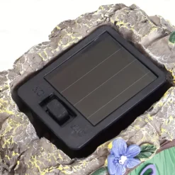 Solar Fairy Door Garden Miniatures,Fairy Door with Steps, Resin Fairy Garden Accessories, Tree Garden Home Decor, Waterproof Garden Glow Ornaments