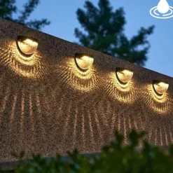 Solar Fence Lights Outdoor Waterproof Garden Lights Solar Wall Lights for Fence Yard Villa Garden Garage Deck Stairs Landscape Decoration