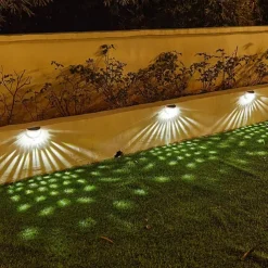 Solar Fence Lights Outdoor Waterproof Garden Lights Solar Wall Lights for Fence Yard Villa Garden Garage Deck Stairs Landscape Decoration