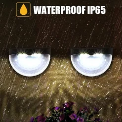 Solar Fence Lights Outdoor Waterproof Garden Lights Solar Wall Lights for Fence Yard Villa Garden Garage Deck Stairs Landscape Decoration