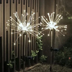 Solar Fireworks Lights 90/120/150/200 LEDS Outdoor DIY Solar Lights Copper Filament Garden Decorative Lights Waterproof Fairy Lights Lawn Lights