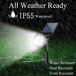 Solar Flood Lights Garden Spotlight Outdoor Waterproof 7LED Ground Plug Lawn Lamp LED Flood Light Courtyard Landscape Garden Decorative Lighting Garden Light