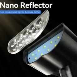 Solar Flood Lights Landscape Spotlights - IP65 Waterproof Outdoor Pathway Garden Light, Warm White & Green Auto On/Off Solar Lights for Driveway, Porch and Walkways