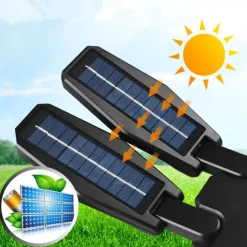 Solar Flood Lights Street Light, COB Solar Power 2 Heads Remote Control 270° Motion Sensor Street FloodLight Wall Lamp Waterproof for Outdoor Garden Security