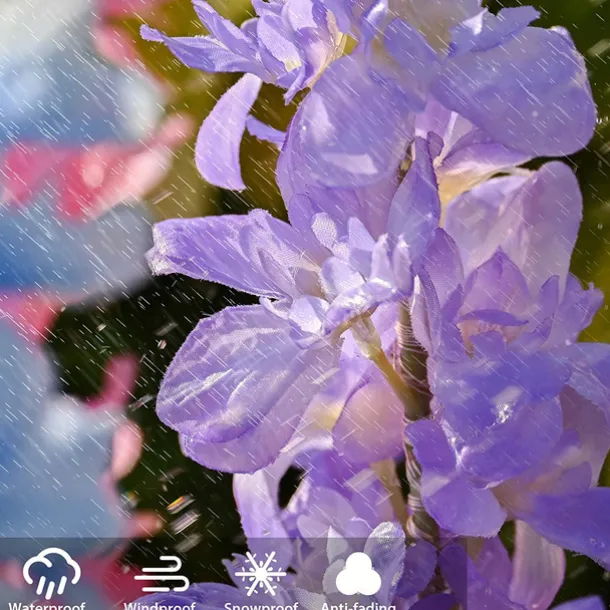 Solar Flowers Lights Outdoor Waterproof Violet Lights Flower Stake Waterproof Solar Flower Lights for Garden Corridor Yard Lawn Patio Pathway Balcony Pool Wedding Decorative