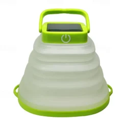 Solar Folding LED Light Portable Camping Light Soft Rubber Telescopic Lamp 3 Modes Waterproof Rechargeable Camping Tent Lantern