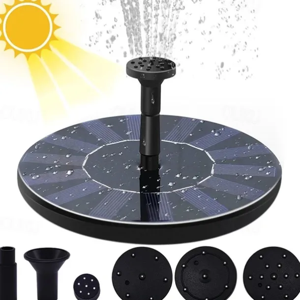 Solar Fountain Pool Light 2pcs 1pcs Solar Water Fountain Pool Pond Waterfall Fountain Garden Decoration Outdoor Bird Bath Solar Powered Fountain Floating Water