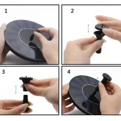 Solar Fountain Pool Light 2pcs 1pcs Solar Water Fountain Pool Pond Waterfall Fountain Garden Decoration Outdoor Bird Bath Solar Powered Fountain Floating Water