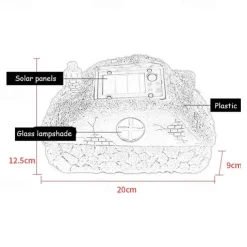 Solar Garden Statue Lights Fairy Garden Shed Resin Decorative Lights for Yards, Lawns, Yard Art Decorations, Housewarming Gifts