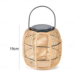 Solar Hand-Woven Laterns Garden Lawn Lamp Outdoor Waterproof Rattan Woven Landscape Garden Lamp Villa Homestay Decoration Lamp Atmosphere Lamp