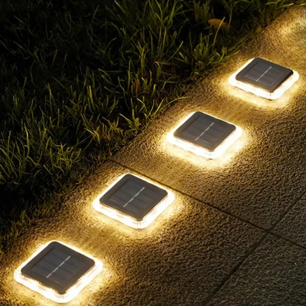 Solar LED Buried Light Outdoor Waterproof Wall Lights 8 LED Garden Pathway Garden Park Lawn Yard Patio Walkway Decoration