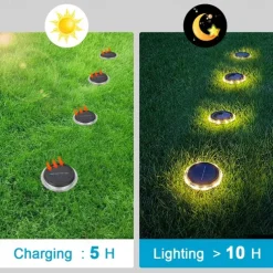 Solar LED Buried Light Outdoor Waterproof Wall Lights 8 LED Garden Pathway Garden Park Lawn Yard Patio Walkway Decoration