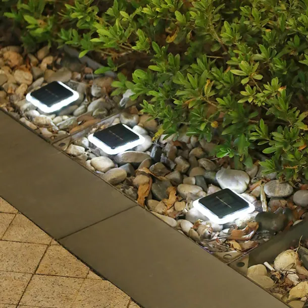 Solar LED Buried Light Outdoor Waterproof Wall Lights 8 LED Garden Pathway Garden Park Lawn Yard Patio Walkway Decoration