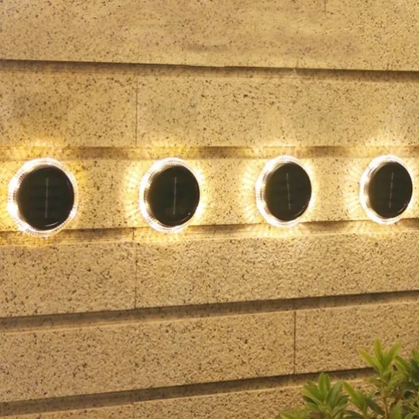 Solar LED Buried Light Outdoor Waterproof Wall Lights 8 LED Garden Pathway Garden Park Lawn Yard Patio Walkway Decoration