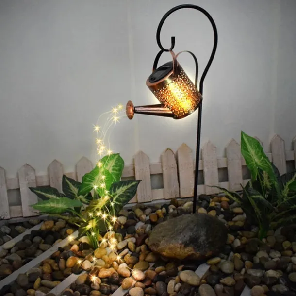 Solar Outdoor Lights LED Garden Patio Lamp Waterproof Watering Can Kettle LED Fairy Light Lawn Lamp Garden Decor Landscape Yard Lawn Fence Lighting