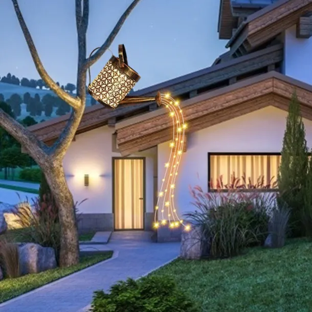 Solar Outdoor Lights LED Garden Patio Lamp Waterproof Watering Can Kettle LED Fairy Light Lawn Lamp Garden Decor Landscape Yard Lawn Fence Lighting