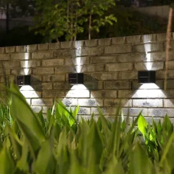 Solar Outdoor Wall Lamp 2 Modes Lighting Adjustable Solar Light Up And Down Luminous Villa Courtyard Wall Railing Decor Light Outdoor Waterproof Spot Light for Yard Deck Garden Garage Walkway Porch