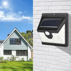 Solar Outdoor Wall Light 40LED IP65 Waterproof Sports Outdoor Wall Light Courtyard Garage Lighting Outdoor Garden 1PC