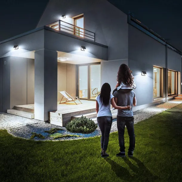 Solar Outdoor Wall Light 40LED IP65 Waterproof Sports Outdoor Wall Light Courtyard Garage Lighting Outdoor Garden 1PC