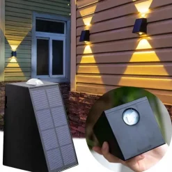 Solar Outdoor Wall Light Waterproof High Brightness Garden Decor Lights Backyard Courtyard Home Decor Solar LED Wall Lamps