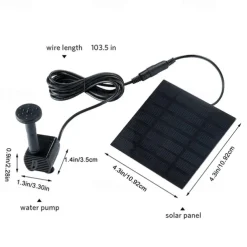 Solar Panel Powered Water Fountain Pool Pond Garden Water Sprinkler Sprayer with Water Pump Spray Heads