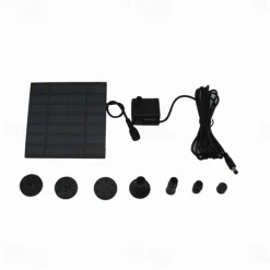 Solar Panel Powered Water Fountain Pool Pond Garden Water Sprinkler Sprayer with Water Pump Spray Heads
