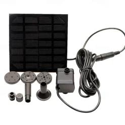 Solar Panel Powered Water Fountain Pool Pond Garden Water Sprinkler Sprayer with Water Pump Spray Heads