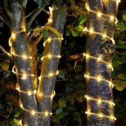 Solar Power String Light 20M 30M 50M with Remote Control Thanksgiving Christmas Outdoor Party Garden Decoration Fairy Lights Plug-in Dual Purpose Gypsophila Copper Wire Lights Set 24V