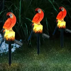 Solar Powered Garden Lights Owl Parrot Lawn Light Solar Lights Waterproof Solar Led Light Outdoor Decoration Solar Lamp Led Lights