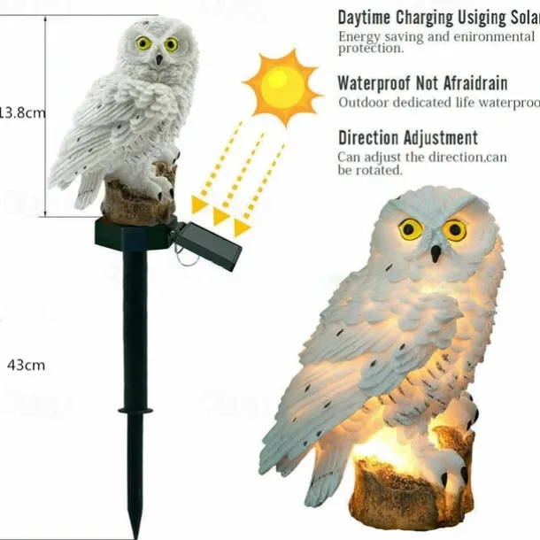 Solar Powered Garden Lights Owl Parrot Lawn Light Solar Lights Waterproof Solar Led Light Outdoor Decoration Solar Lamp Led Lights