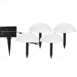 Solar Powered Outdoor Ground Light Five Hemisphere Solar Garden Light Outdoor String Lamp for Lawn Yard Pathways Pool Patio