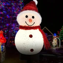 Solar Snowman Light Christmas Outdoor Villa Courtyard Lawn Decoration Garden Waterproof Night Light Christmas Arrangement Ground Insert Lights