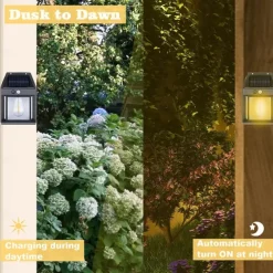 Solar Wall Lanterns Outdoor With 3 Modes Wireless Dusk To Dawn Motion Sensor LED Sconce Lights IP65 Waterproof Exterior Front Porch Security Lamps Wall Mount Patio Fence Decorative