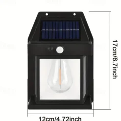 Solar Wall Lanterns Outdoor With 3 Modes Wireless Dusk To Dawn Motion Sensor LED Sconce Lights IP65 Waterproof Exterior Front Porch Security Lamps Wall Mount Patio Fence Decorative