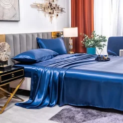 Solid Color Satin Bed Sheet Bed Sheet Set