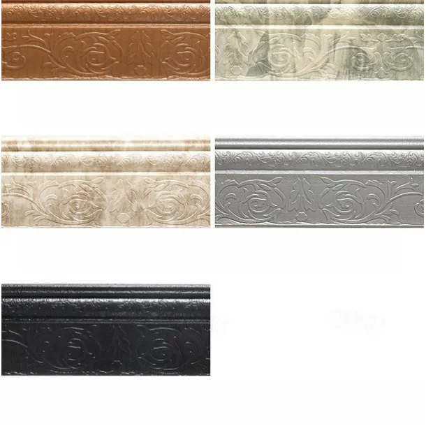 Solid Color Wallpaper Border Waistline Baseboard Peel and Stick Self Adhesive PVC/Vinyl Modern Waterproof Wall Decal for Room 230*10cm