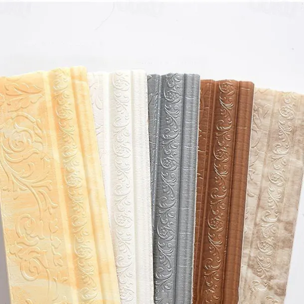 Solid Color Wallpaper Border Waistline Baseboard Peel and Stick Self Adhesive PVC/Vinyl Modern Waterproof Wall Decal for Room 230*10cm